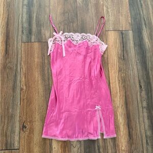 New Victoria's Secret Pink Satin Slip with Lace